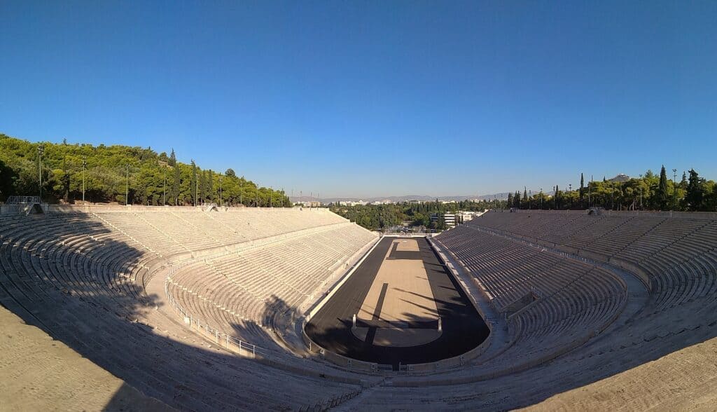 panathinaiko stadion ved athen i grækenland en flot attraktion